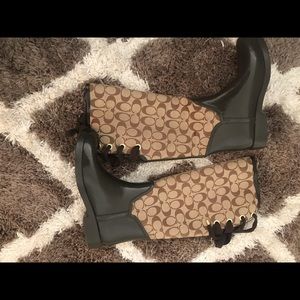 Coach rain boots